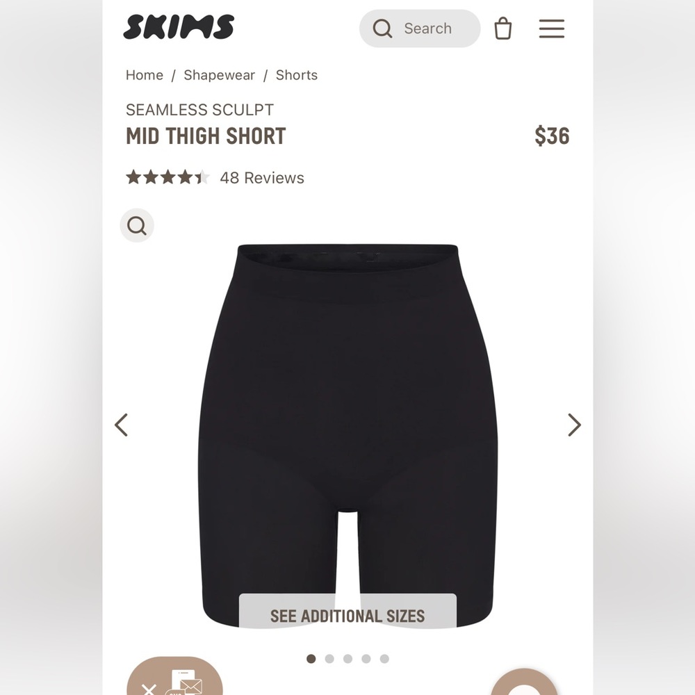 SKIMS SEAMLESS SCULPT MID THIGH SHORT